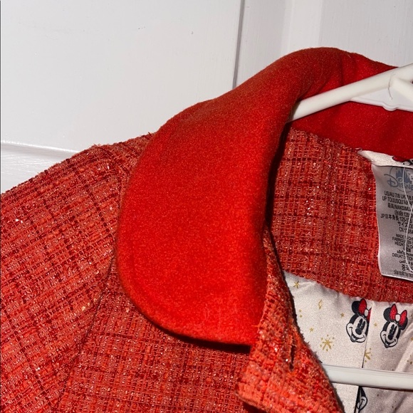 Vintage Orange Kids Disney Minnie Mouse tweed Peacoat. Size 7/8 - Picture 9 of 11
